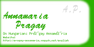 annamaria pragay business card